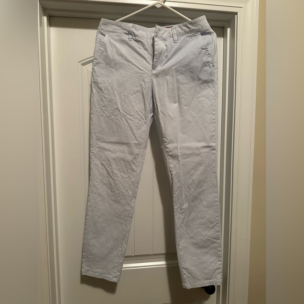Tommy Hilfiger seersucker Hampton stretch slim chino size 6 women’s